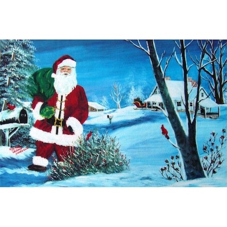 Custom Printed Rugs Custom Printed Rugs CPR052 Santa Doormat Rug; Blue - 18 x 30 in. CPR052